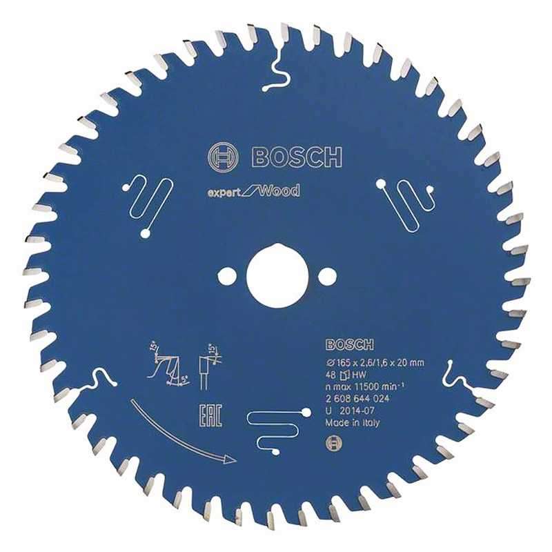Lame BOSCH 2608644024 Bois Ø 165 mm 48 dents pour Scie circulaire