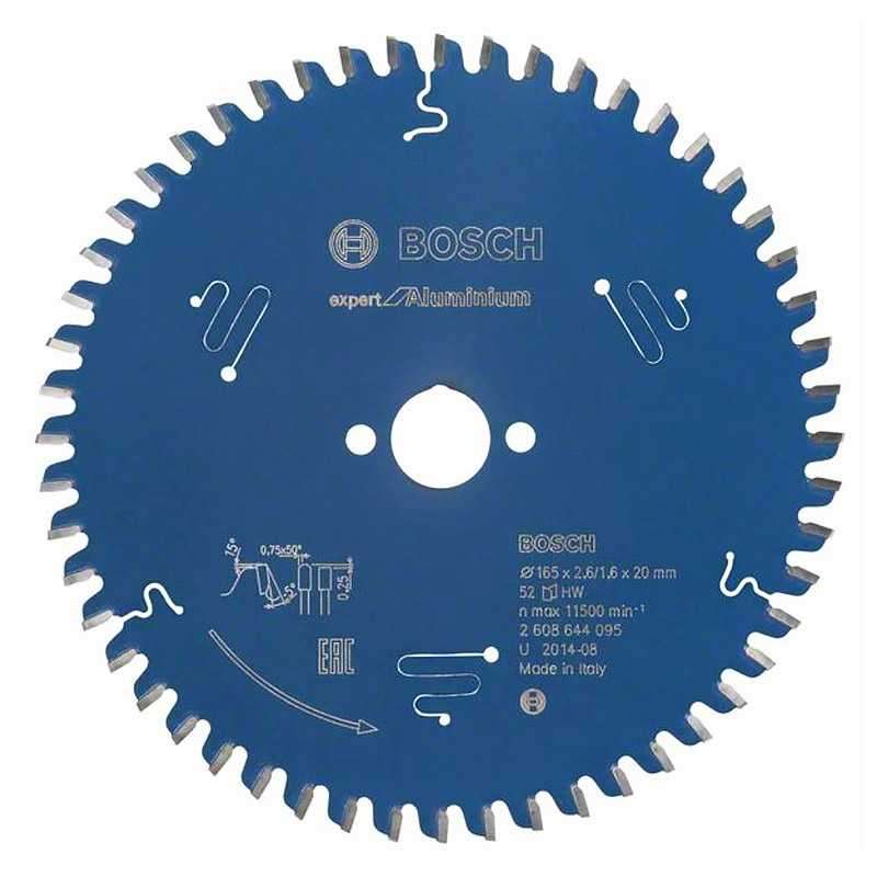 Lame BOSCH 2608644095 Aluminium Ø 165 mm 52 dents pour Scie circulaire