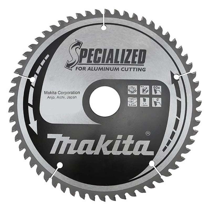 Lame carbure MAKITA B-12435 ''Specialized'' Aluminium pour scies circulaires