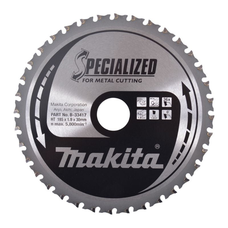 Lame carbure Ø185mm MAKITA B-33417 ''Specialized'' Métal pour scies circulaires