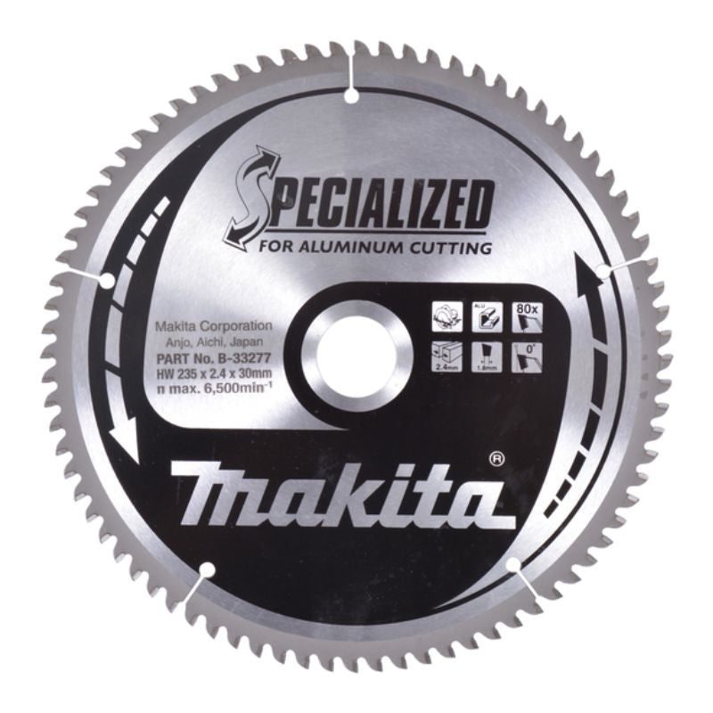 Lame carbure Ø235mm MAKITA B-33277 ''Specialized'' Aluminium pour scies circulaires