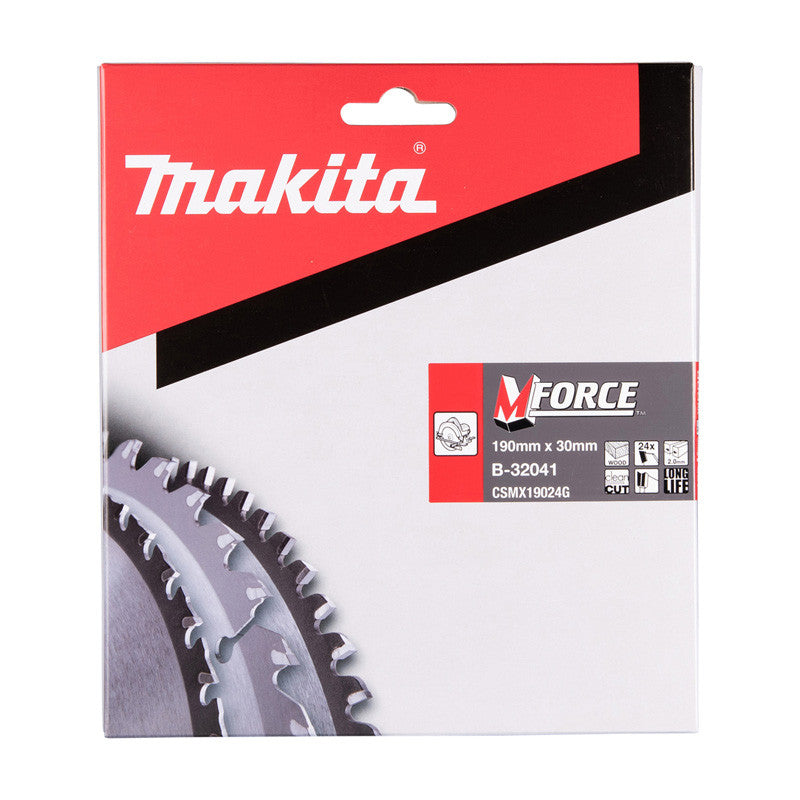 Lame de scie circulaire, MAKITA B-32041 M-Force T.C.T, 190 x 30 mm, 24 dents, pour bois