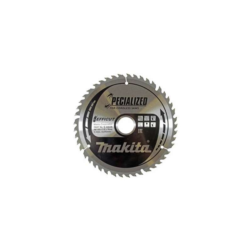 Lame de scie circulaire MAKITA B-68638 SPECIALIZED EFFICUT accu Ø190mm