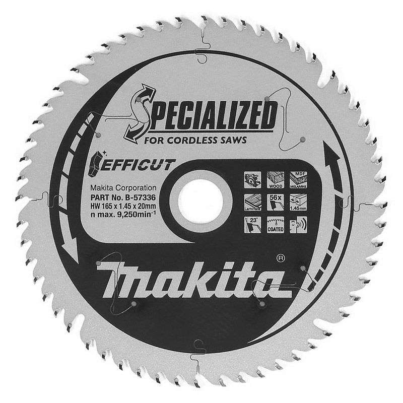 Lame de scie MAKITA B-57336 SPECIALIZED EFFICUT Ø 165mm