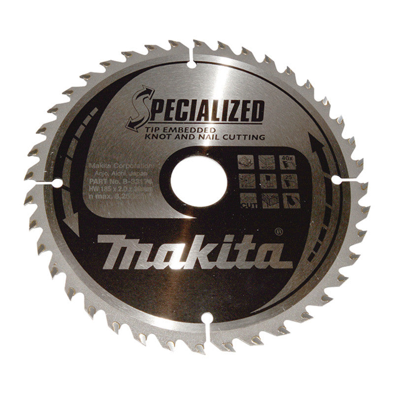 Lame T.C.T MAKITA B-33174 pour scie circulaire, bois avec clous