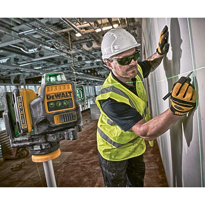 Laser lignes 3 croix 360° à faisceaux verts 12V DEWALT DCE089D1G