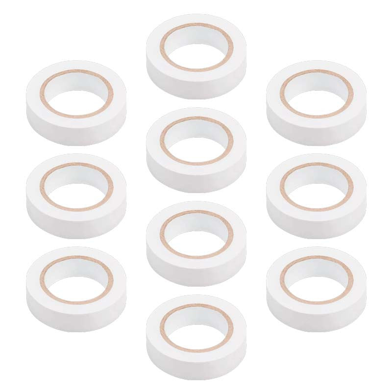 Lot de 10 ruban adhésif isolant PVC pour électricien blanc NEO TOOLS 01-528 15 mm x 0.13 mm x 10m