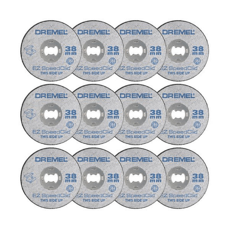 Lot de 12 Disques à tronçonner Ø 38mm DREMEL 2615S456JD EZ SpeedClic pour les métaux
