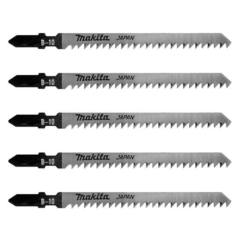 Lot de 5 lames MAKITA A-85628 pour scie sauteuse (bois, contre-plaqué et PVC) (3 à 65mm)