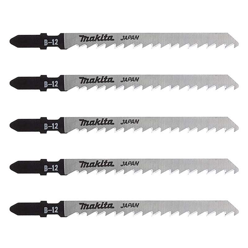 Lot de 5 lames MAKITA A-85640 pour scie sauteuse (bois, contre-plaqué et PVC) (5 à 65mm)