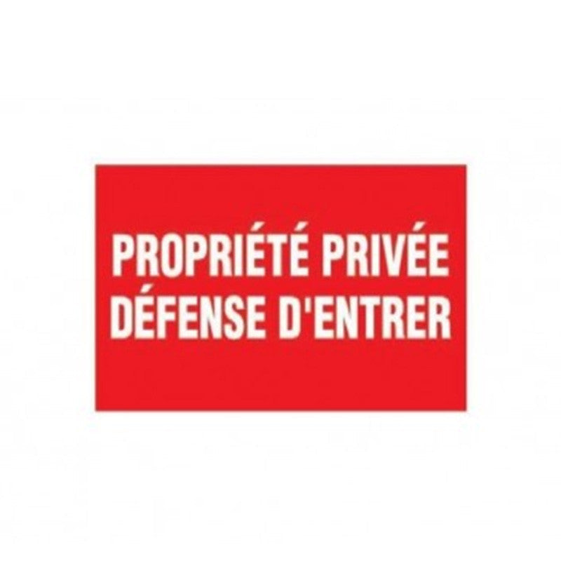 LOT DE 5 PLAQUES 33X20 PROPRIETE PRIVEE DEFENSE D'ENTRER GA52