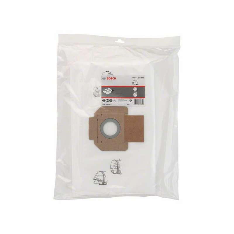 Lot de 5 Sachets en non-tissé pour Aspirateur BOSCH GAS 15 et GAS 20 L SFC Professional