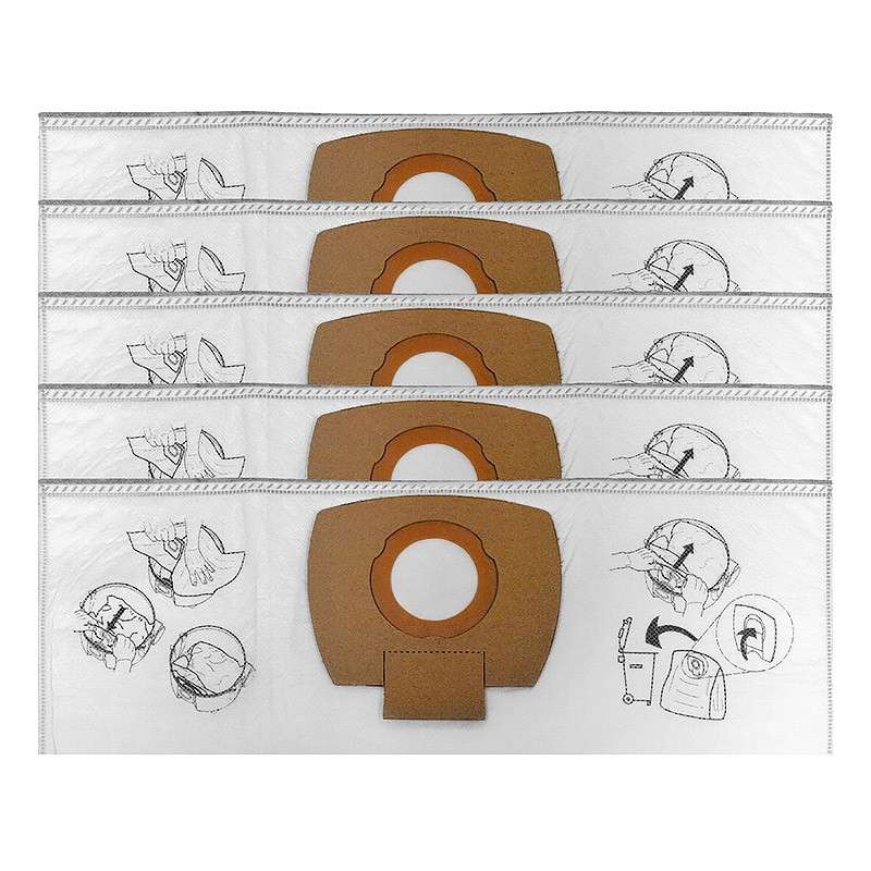 Lot de 5 sacs en tissu pour aspirateurs MAKITA P-72899
