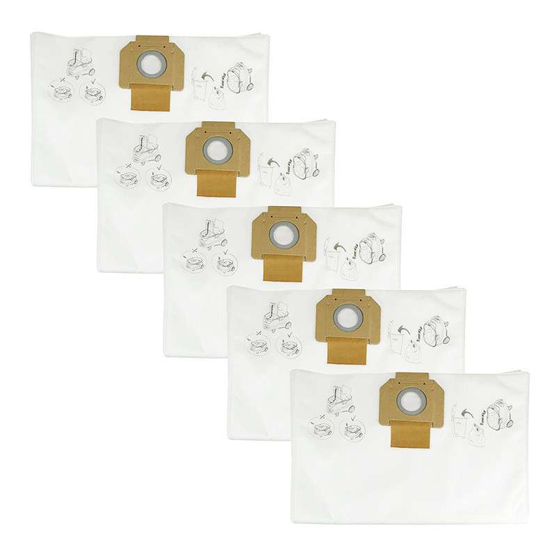 Lot de 5 sacs filtrant en tissu pour MAKITA VC4210L/M