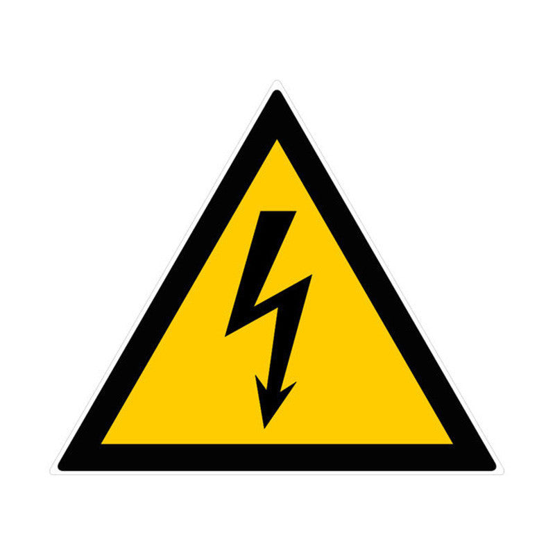 LOT DE 5 TRIANGLES COTE 300 MM PSC CHOC RIGIDE DANGER ELECTRIQUE NORME ISO 7001