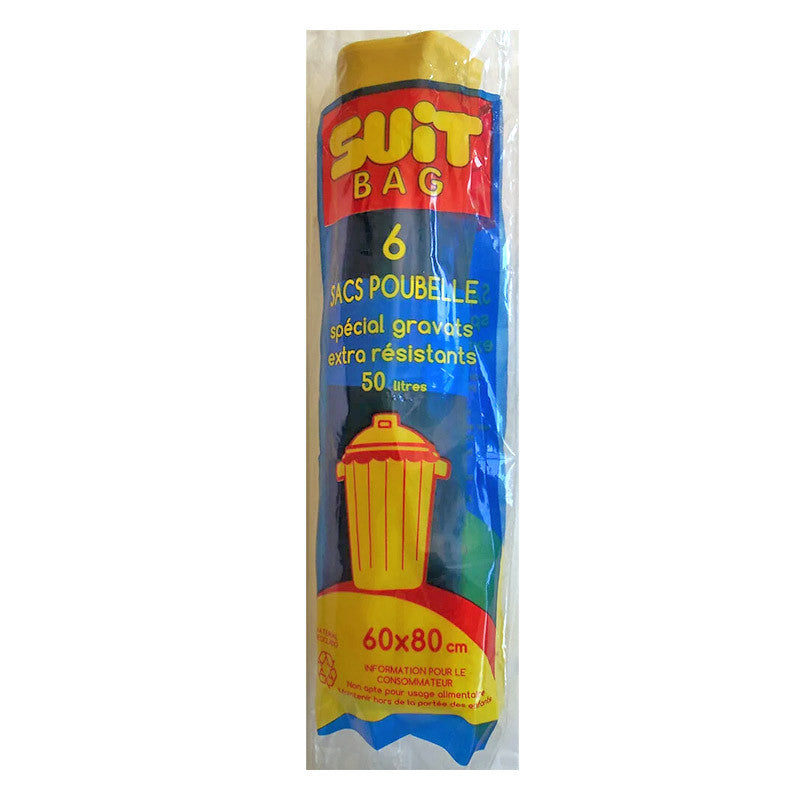 Lot de 6 Sacs à 50L gravats SUIT BAG