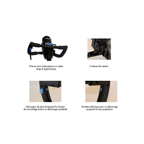 Malaxeur DIAM INDUSTRIES ME280 230 V 1350 W Ø 140 mm 60-80 L