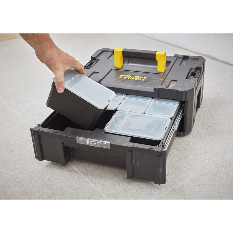 Malette grand tiroir 6 casiers STANLEY FMST1-71968 TSTAK FATMAX- 9,5 L