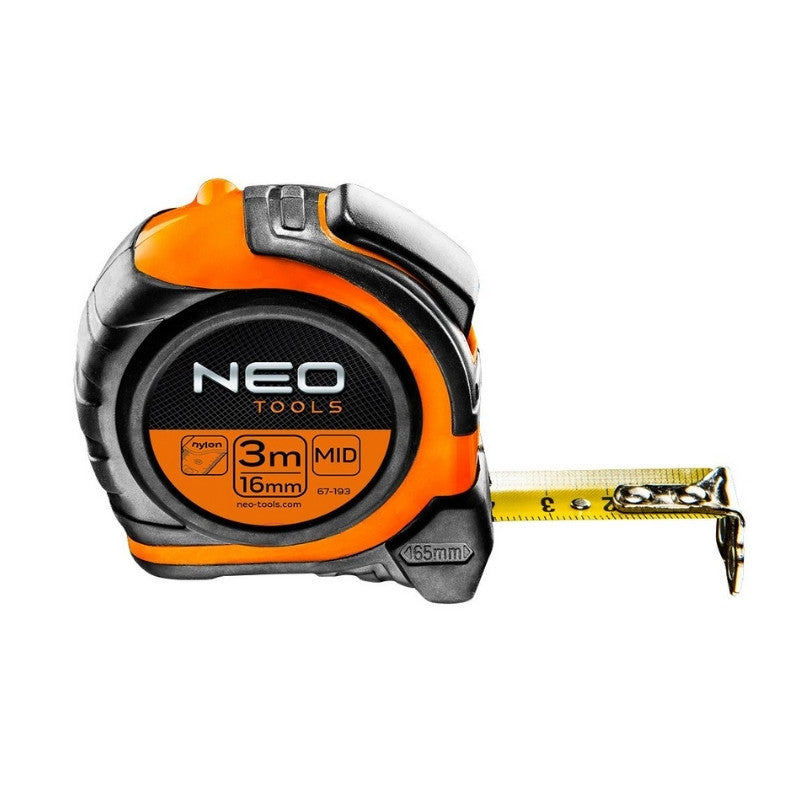 Mètre à Ruban Acier Nylon 3 M x 16 mm NEO TOOLS 67-193