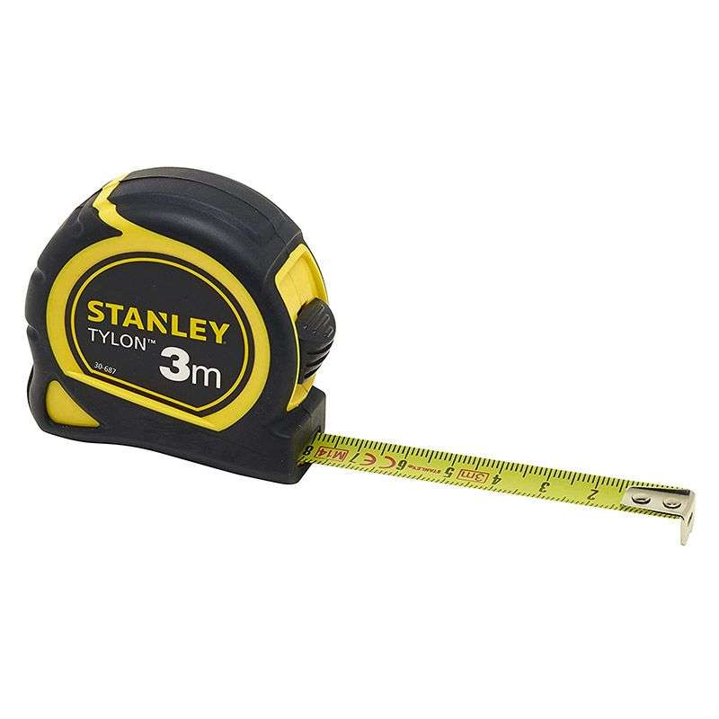 Mètre ruban bimatière tylon STANLEY 1-30-687 3 m x 12,7 mm