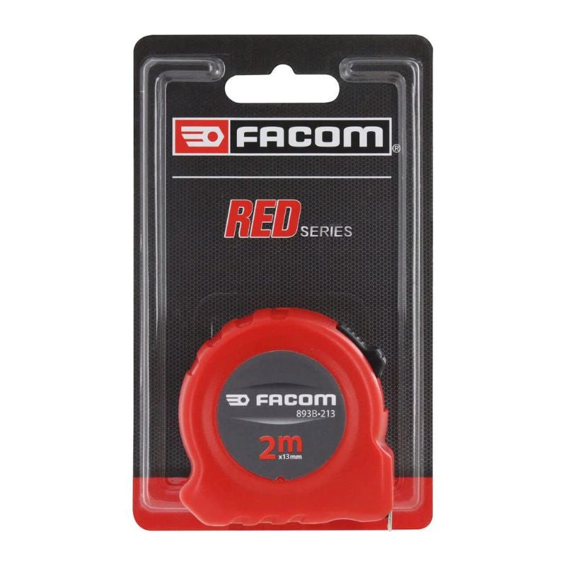 Mètre ruban FACOM 893B.213PB - Bouton blocage - Nylon anti-reflet - 2mx13mm