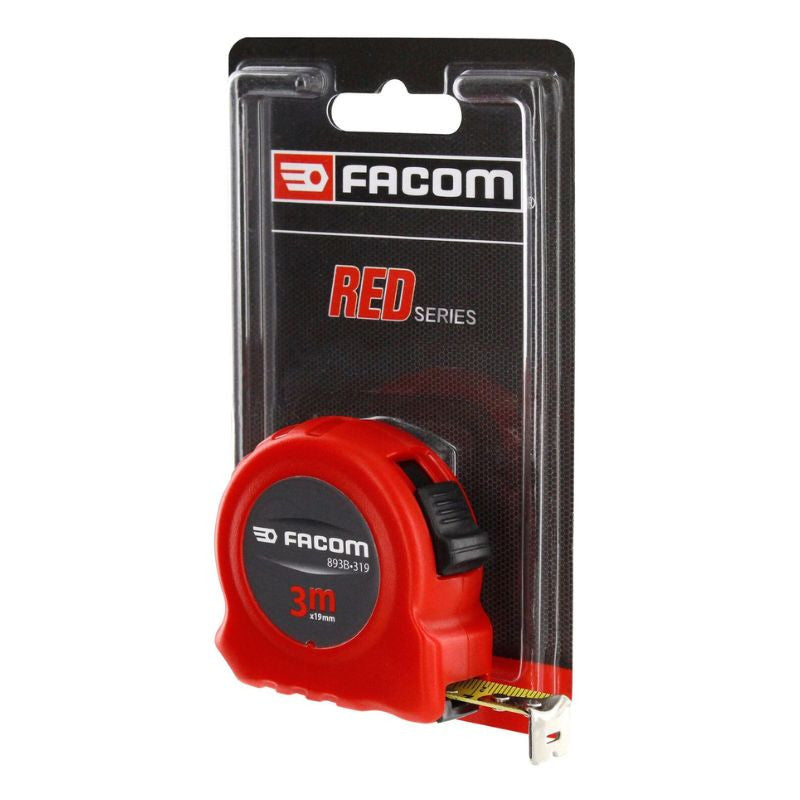 Mètre ruban FACOM 893B.319PB - Bouton blocage - Nylon anti-reflet - 3mx19mm