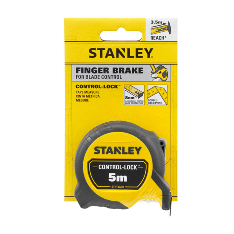 Mètre ruban STANLEY STHT37231-0 5m X 25mm double marquage magnétique control-lock