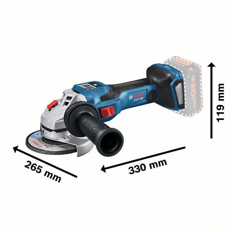 Meuleuse angulaire sans-fil BITURBO BOSCH 06019H6100 - GWS 18V-15 SC Professional en L-Boxx (vendu sans batterie)