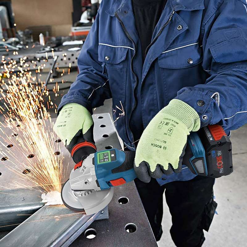 Meuleuse angulaire sans-fil BITURBO BOSCH 06019H6100 - GWS 18V-15 SC Professional en L-Boxx (vendu sans batterie)