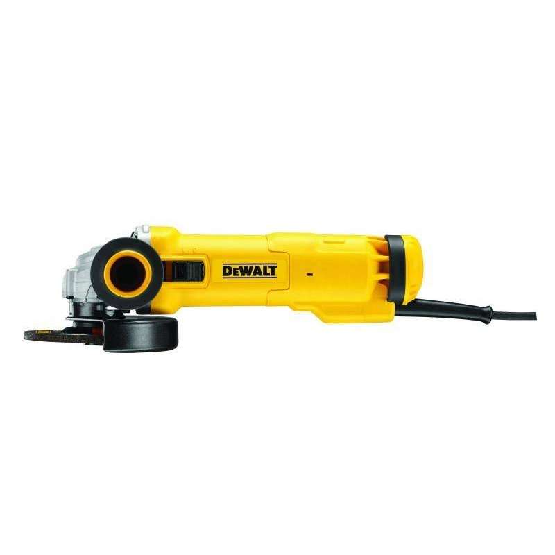 Meuleuse Ø125mm 1010W DEWALT DWE4207-QS avec interrupteur à glissière système et anti-redémarrage