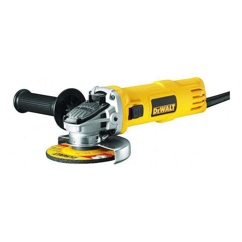 Meuleuse Ø125mm 1010W DEWALT DWE4207-QS avec interrupteur à glissière système et anti-redémarrage