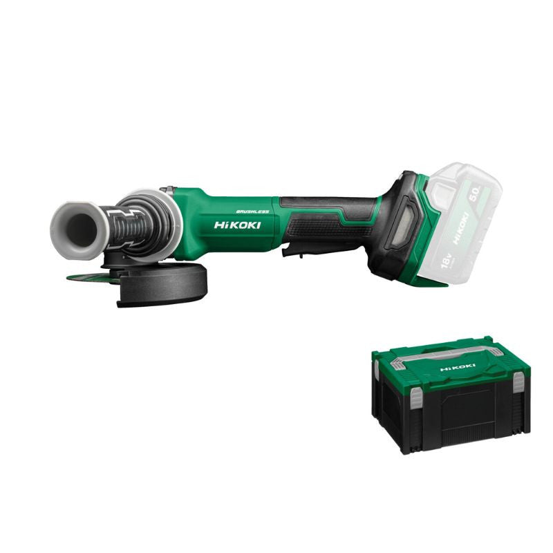Meuleuse HIKOKI G1813DVFW2Z Ø125 -18V LI Brushless V. variable Homme Mort Frein sans batterie ni chargeur