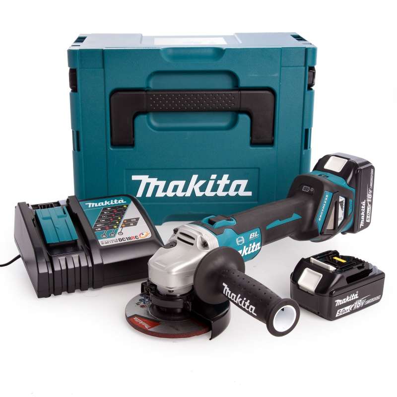 Meuleuse MAKITA DGA513RTJ - Ø 125mm - 18V Li-Ion + 2 batteries 5Ah