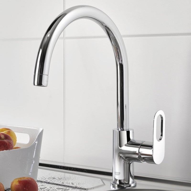 Mitigeur évier BAULOOP GROHE 31368000 - col de cygne - chromé