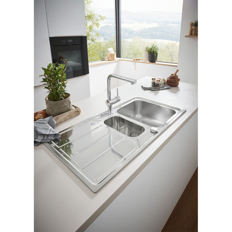 Mitigeur évier MINTA 360° GROHE 32168000 - bec haut avec mousseur extractible - chromé