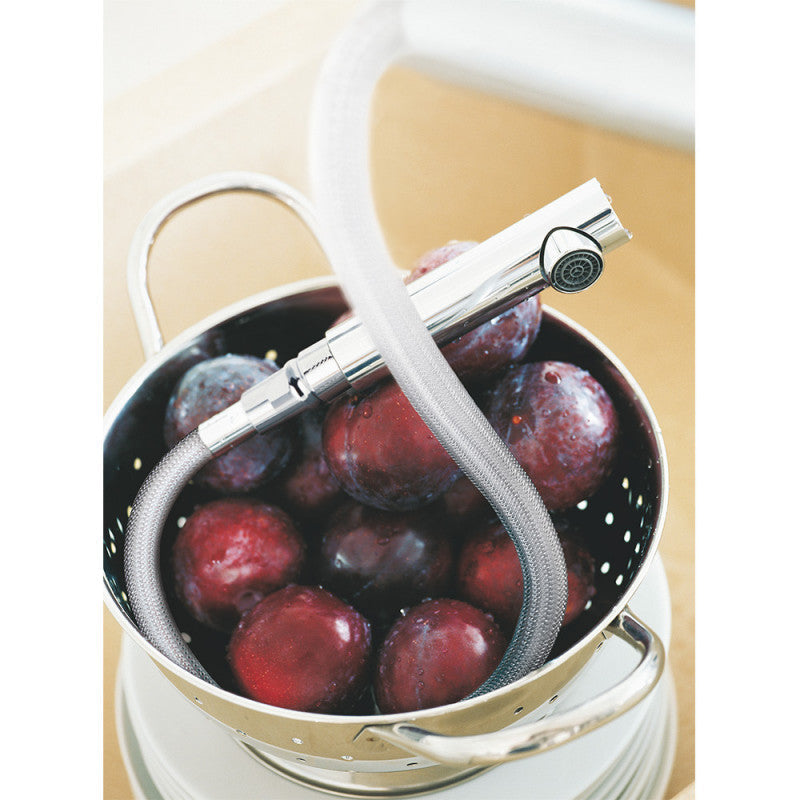 Mitigeur évier MINTA 360° GROHE 32168000 - bec haut avec mousseur extractible - chromé