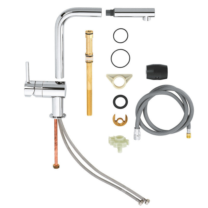 Mitigeur évier MINTA 360° GROHE 32168000 - bec haut avec mousseur extractible - chromé
