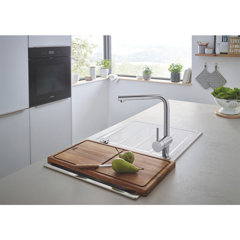 Mitigeur évier MINTA 360° GROHE 32168000 - bec haut avec mousseur extractible - chromé