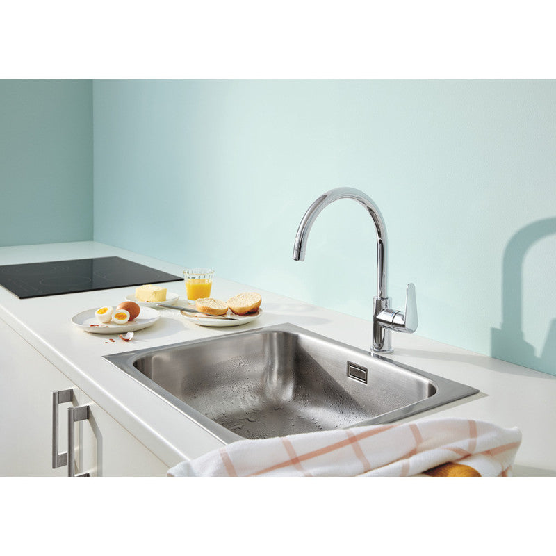 Mitigeur évier monocommande START CURVE GROHE 31554001 bec col de cygne - chrome