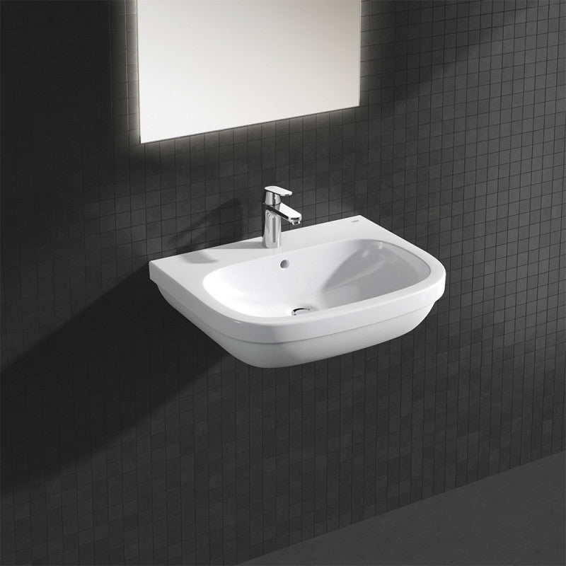 Mitigeur lavabo EUROSMART GROHE 23325000 - taille M - bec droit - avec vidage - chrome