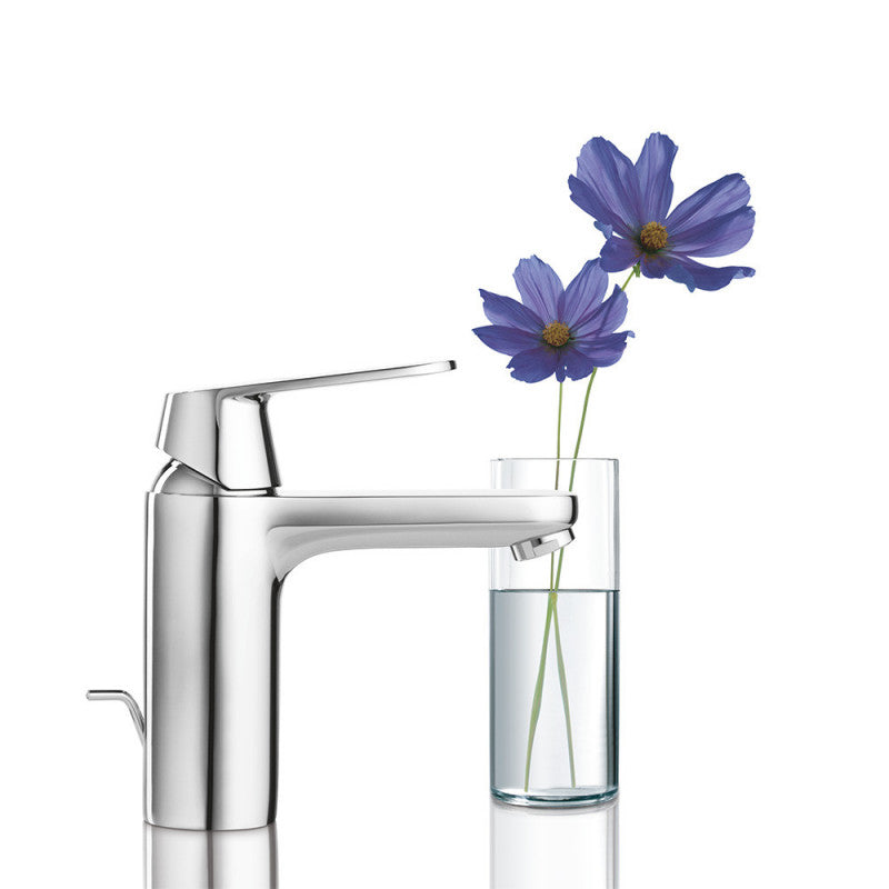 Mitigeur lavabo EUROSMART GROHE 23325000 - taille M - bec droit - avec vidage - chrome