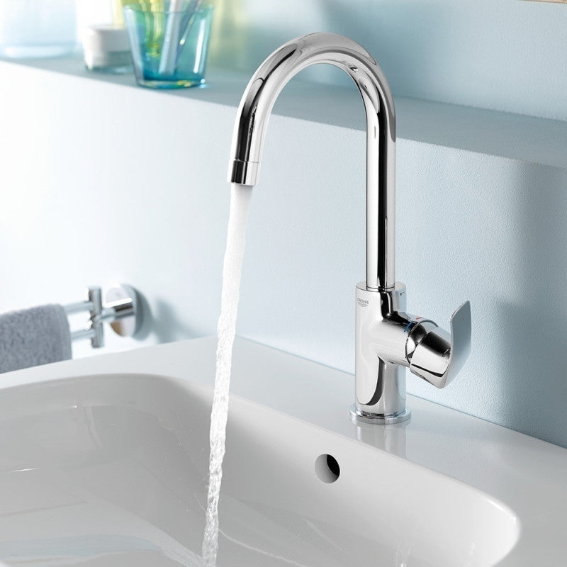 Mitigeur lavabo EUROSMART GROHE 23537002 - taille L - col de cygne - chrome