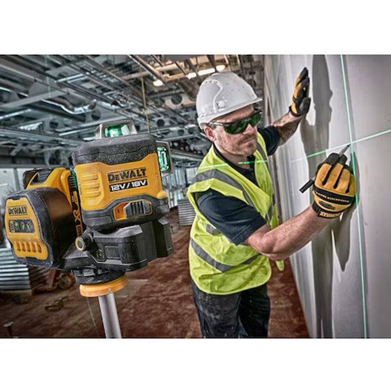 Niveau laser multi-lignes 3 faisceaux verts à 360° 12V / 18V DEWALT DCE089NG18-XJ