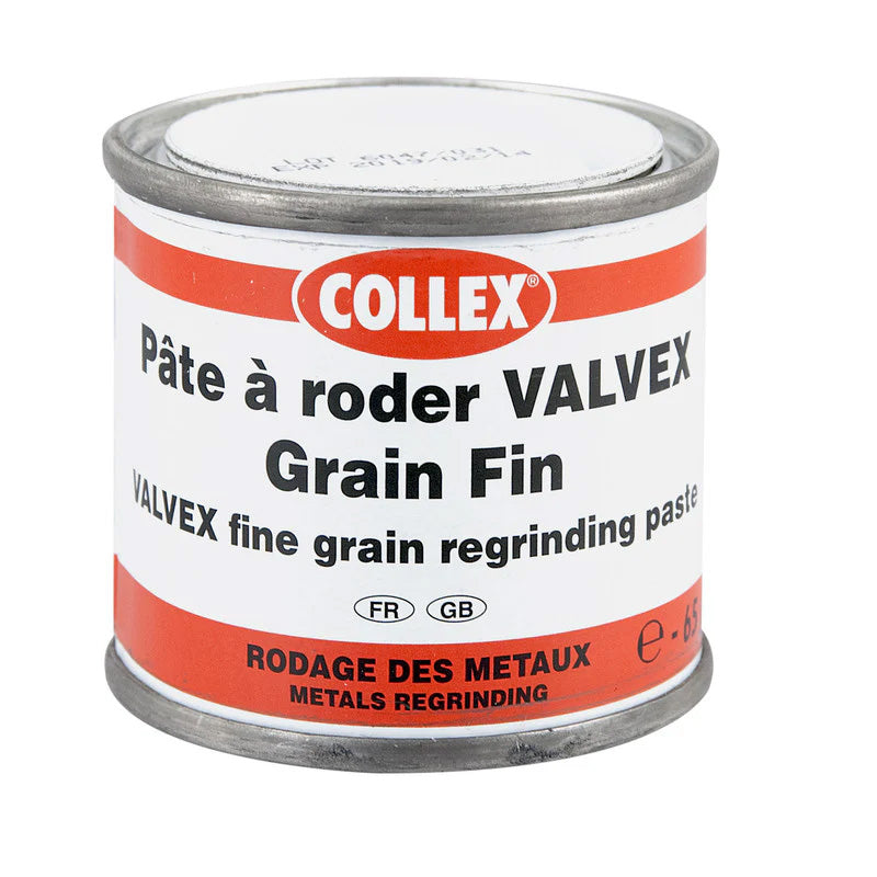 Collex pâte à roder GEB VALVEX pour robinets, vannes, clapets Pot de 65g de gros grain 120 + un pot de 65g de grain fin 240
