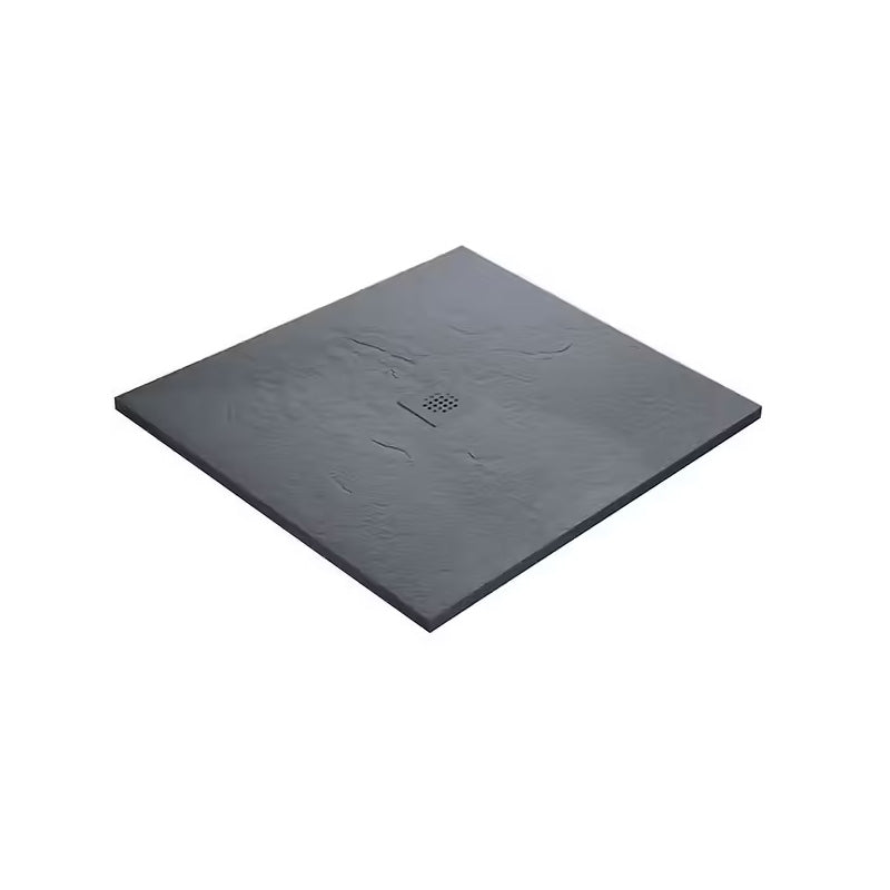 Receveur résine MARMOX gris ardoise imitation ardoise - grille carrée centrée