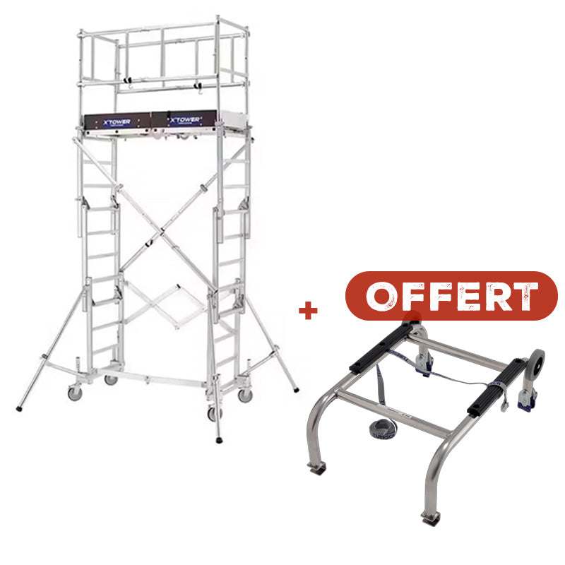 Échaudage roulant X Tower - 2,80 m - TUBESCA-COMABI - 22405530 + Kit de chargement pour X-Tower "EMBARQ OFFERT