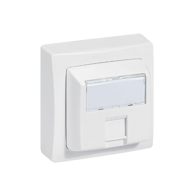 Prise RJ 45 multimédia catégorie 5e FTP appareillage saillie blanc LEGRAND 097618
