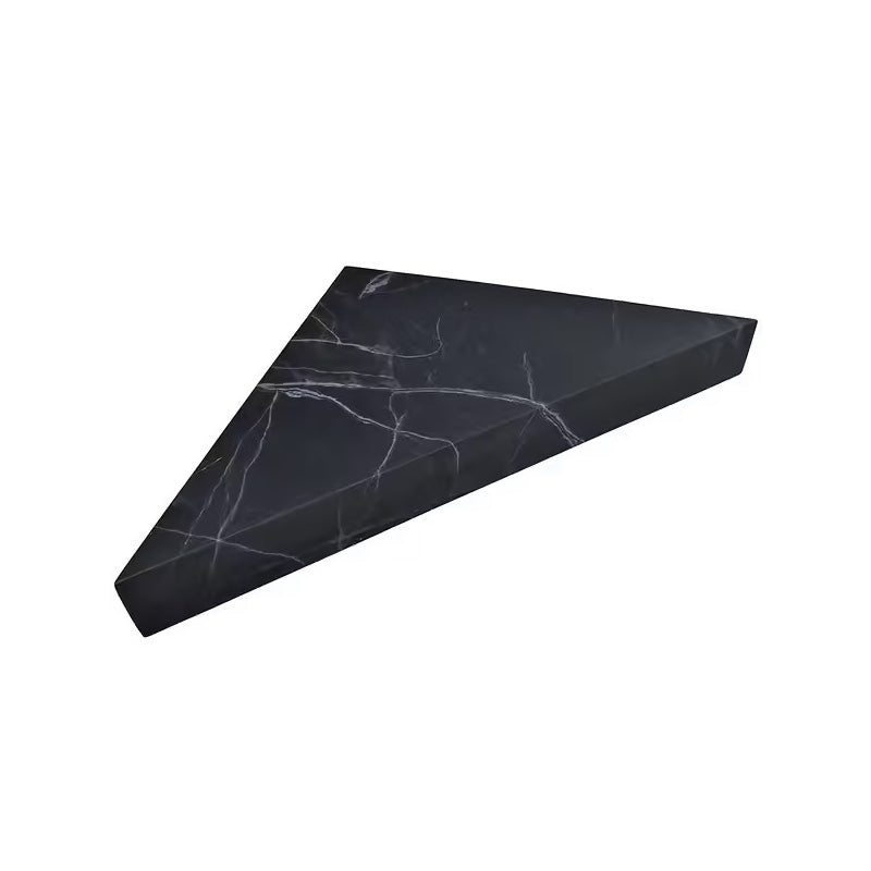 Banc d'angle pour douche en résine imitation marbre 53 x 53 x 8 cm MARMOX