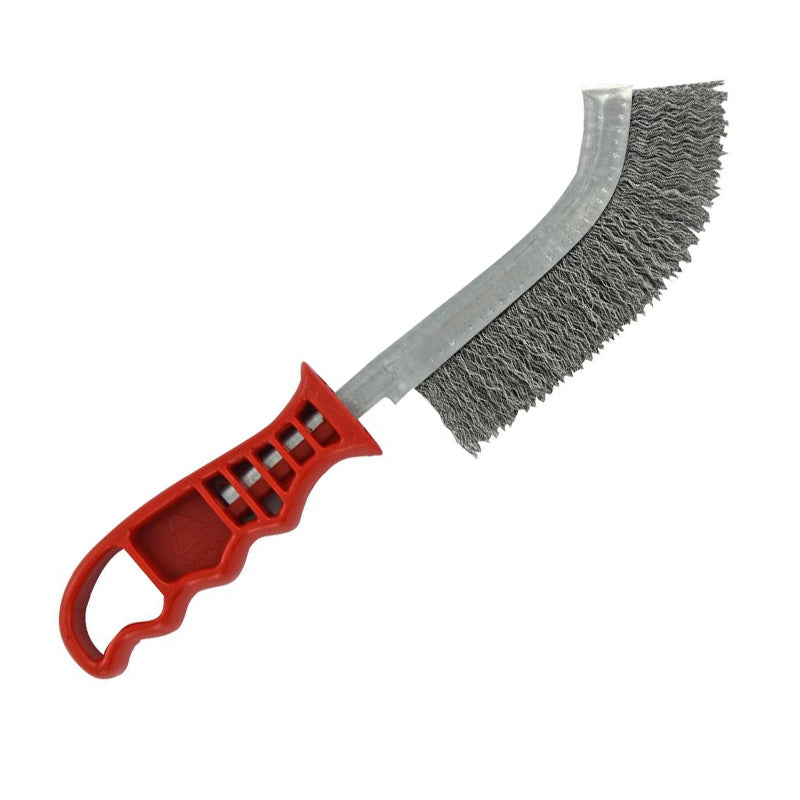 Tivoly Brosse ERGONOMIQUE - convexe - Garniture ACIER ondulé