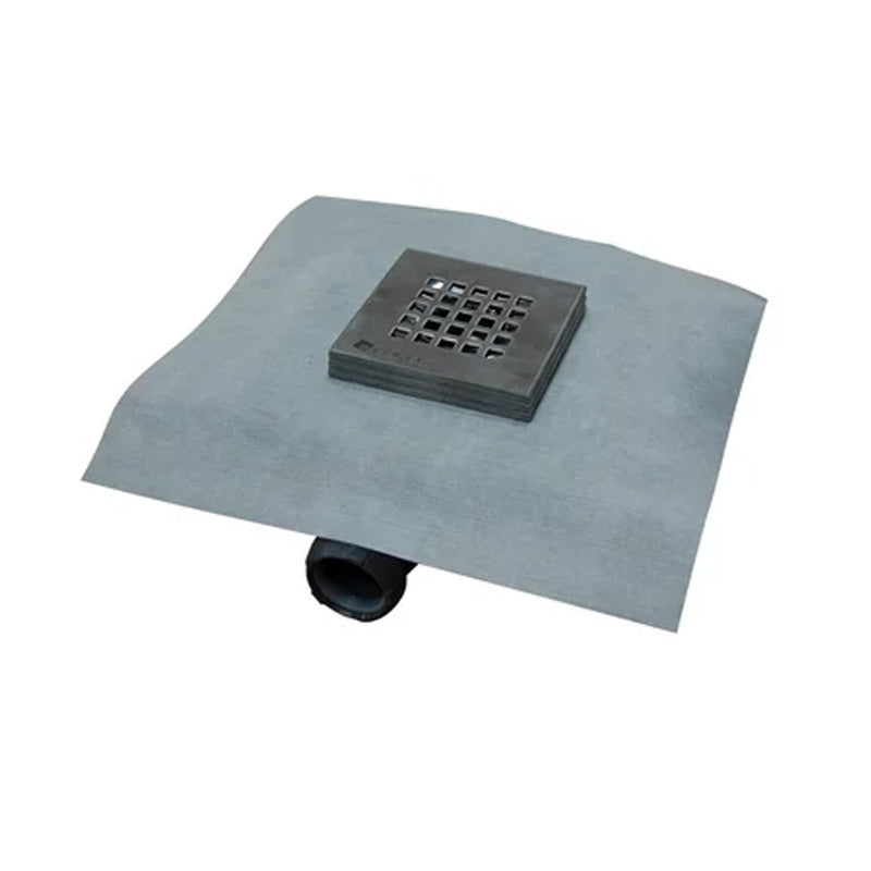 Siphon de sol à maçonner 20x20cm pour douche italienne ultra plat faible encombrement